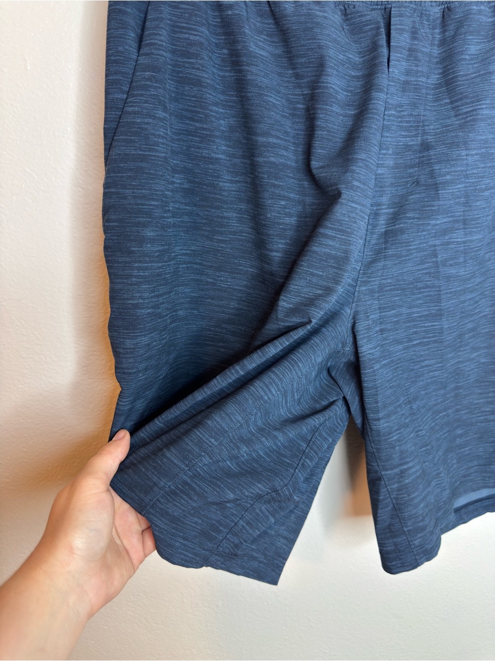 Lululemon Pace Breaker Short Linerless Heather Allover Iron Blue Athletic Shorts - Picture 6 of 10